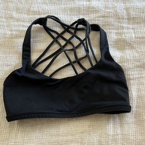 lululemon black sports bra size 2